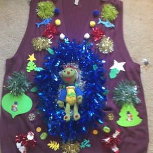 Light up mans ugly Christmas sweater 3xt